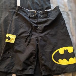Mens used batman swim trunks